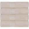 Superior 700 GSM Long Staple 100% Combed Cotton, Durable, Plush and Absorbent 6-Piece Single Ply Towel Set – Rivulet(Ivory)