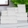 Superior 700 GSM Long Staple 100% Combed Cotton, Durable, Plush and Absorbent 6-Piece Single Ply Towel Set – Rivulet(White)