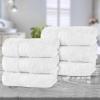 Superior 700 GSM Long Staple 100% Combed Cotton, Durable, Plush and Absorbent 6-Piece Single Ply Towel Set – Rivulet(White)