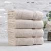 Superior Egyptian Cotton 4-Piece Bath Towel Set for Shower, Bath, Spa, Resort, Hotel, Soft Body Towels, Airbnb Essentials, Apartment, Dorm, Quick Dry, Absorbent, Bathroom Basics, Peach(Stone)