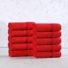 Superior Egyptian Cotton 4-Piece Bath Towel Set for Shower, Bath, Spa, Resort, Hotel, Soft Body Towels, Airbnb Essentials, Apartment, Dorm, Quick Dry, Absorbent, Bathroom Basics, Peach(Red)