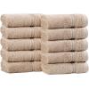 Superior Egyptian Cotton 4-Piece Bath Towel Set for Shower, Bath, Spa, Resort, Hotel, Soft Body Towels, Airbnb Essentials, Apartment, Dorm, Quick Dry, Absorbent, Bathroom Basics, Peach(Taupe)