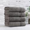 Superior Egyptian Cotton 4-Piece Bath Towel Set for Shower, Bath, Spa, Resort, Hotel, Soft Body Towels, Airbnb Essentials, Apartment, Dorm, Quick Dry, Absorbent, Bathroom Basics, Peach(Charcoal)