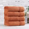 Superior Egyptian Cotton 4-Piece Bath Towel Set for Shower, Bath, Spa, Resort, Hotel, Soft Body Towels, Airbnb Essentials, Apartment, Dorm, Quick Dry, Absorbent, Bathroom Basics, Peach(Caramel Brown)