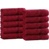 Superior Egyptian Cotton 4-Piece Bath Towel Set for Shower, Bath, Spa, Resort, Hotel, Soft Body Towels, Airbnb Essentials, Apartment, Dorm, Quick Dry, Absorbent, Bathroom Basics, Peach(Burgundy)
