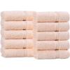 Superior Egyptian Cotton 4-Piece Bath Towel Set for Shower, Bath, Spa, Resort, Hotel, Soft Body Towels, Airbnb Essentials, Apartment, Dorm, Quick Dry, Absorbent, Bathroom Basics, Peach(Peach)