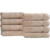 Superior Egyptian Cotton 4-Piece Bath Towel Set for Shower, Bath, Spa, Resort, Hotel, Soft Body Towels, Airbnb Essentials, Apartment, Dorm, Quick Dry, Absorbent, Bathroom Basics, Peach(Taupe)