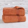 Superior Egyptian Cotton 4-Piece Bath Towel Set for Shower, Bath, Spa, Resort, Hotel, Soft Body Towels, Airbnb Essentials, Apartment, Dorm, Quick Dry, Absorbent, Bathroom Basics, Peach(Caramel Brown)