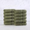 Superior Egyptian Cotton 4-Piece Bath Towel Set for Shower, Bath, Spa, Resort, Hotel, Soft Body Towels, Airbnb Essentials, Apartment, Dorm, Quick Dry, Absorbent, Bathroom Basics, Peach(Forest Green)