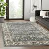 Superior Hallerton Traditional Floral Indoor Area Rug for Living Room, Bedroom, Office, Kitchen, Dining Room Rugs, Jute Backing, Lille Collection, 2′ 7″ x 8′, Brown(Cream)