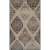 Superior Indoor Area Rug, Modern Damask Medallion Floor Decor, Jute Backed Rugs for Bedroom, Entryway, Living Room, Dining Room, Kitchen, Office, Dorm, Amherst Collection, 8′ x 10′, Mocha(Grey)
