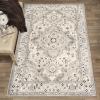 Superior Indoor Area Rug with Jute Backing, Modern Floor Decor for Home Hallway, Living Room, Floor Cover, Entryway, Bedroom, Modern Abstract, 5ft x 8ft, Grey