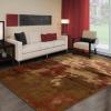 Superior Indoor Large Area Rug, Modern Abstract Throw, Decor for Bedroom, Living Room, Kitchen/Dining, Dorm, Office, Entryway, Hardwood Floor, Jute Backing, Pixie Collection, 7′ x 9′, Maroon(Maroon)