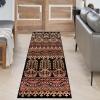 Superior Indoor Area Rug, Jute Backing, Modern Plush Rugs for Entryway, Living Room, Kitchen Floors, Bedroom, Hallway, Office Floor Cover, Floral Medallion Rugs, Adena Collection, 8′ x 10′, Black(Black)