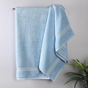Superior Egyptian Cotton 4-Piece Bath Towel Set for Shower, Bath, Spa, Resort, Hotel, Soft Body Towels, Airbnb Essentials, Apartment, Dorm, Quick Dry, Absorbent, Bathroom Basics, Peach(Light Blue)
