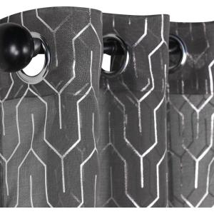 Superior Sheer Curtains, Curtains Perfect for Natural Light, Trellis Window Accents, Modern Contemporary Decor, Cormac Collection, Set of 2 Panels, 8 Grommets, 52″ x 84″, Ivory(Grey)