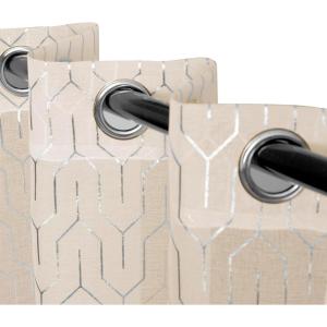 Superior Sheer Curtains, Curtains Perfect for Natural Light, Trellis Window Accents, Modern Contemporary Decor, Cormac Collection, Set of 2 Panels, 8 Grommets, 52″ x 84″, Ivory(Ivory)