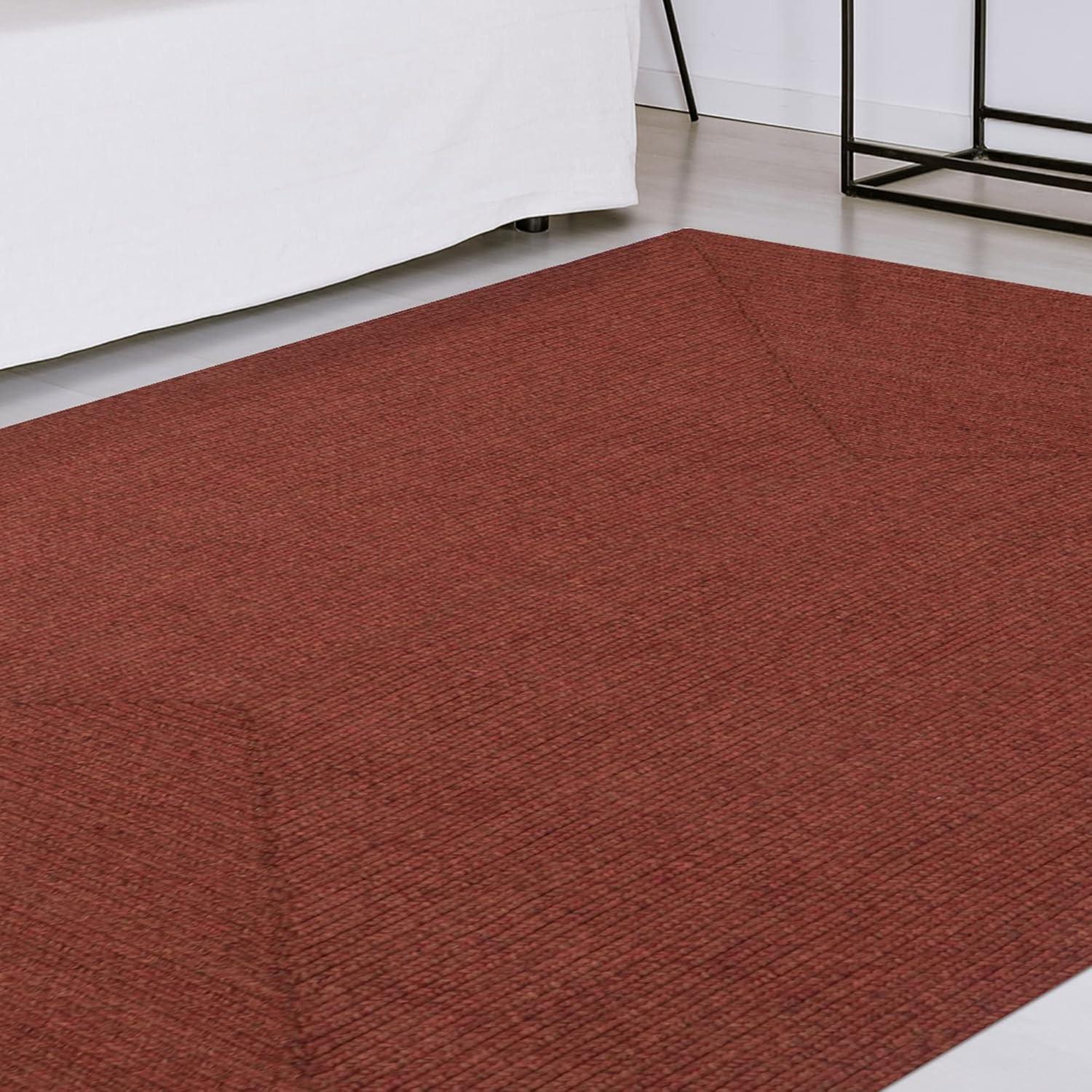 imageSuperior IndoorOutdoor Area Rug Reversible Braided Floor Decor for Living Room Kitchen Patio Front Porch Modern Boho Farmhouse Rugs Hardwood Bedroom Accessories 4 x 6 Brick