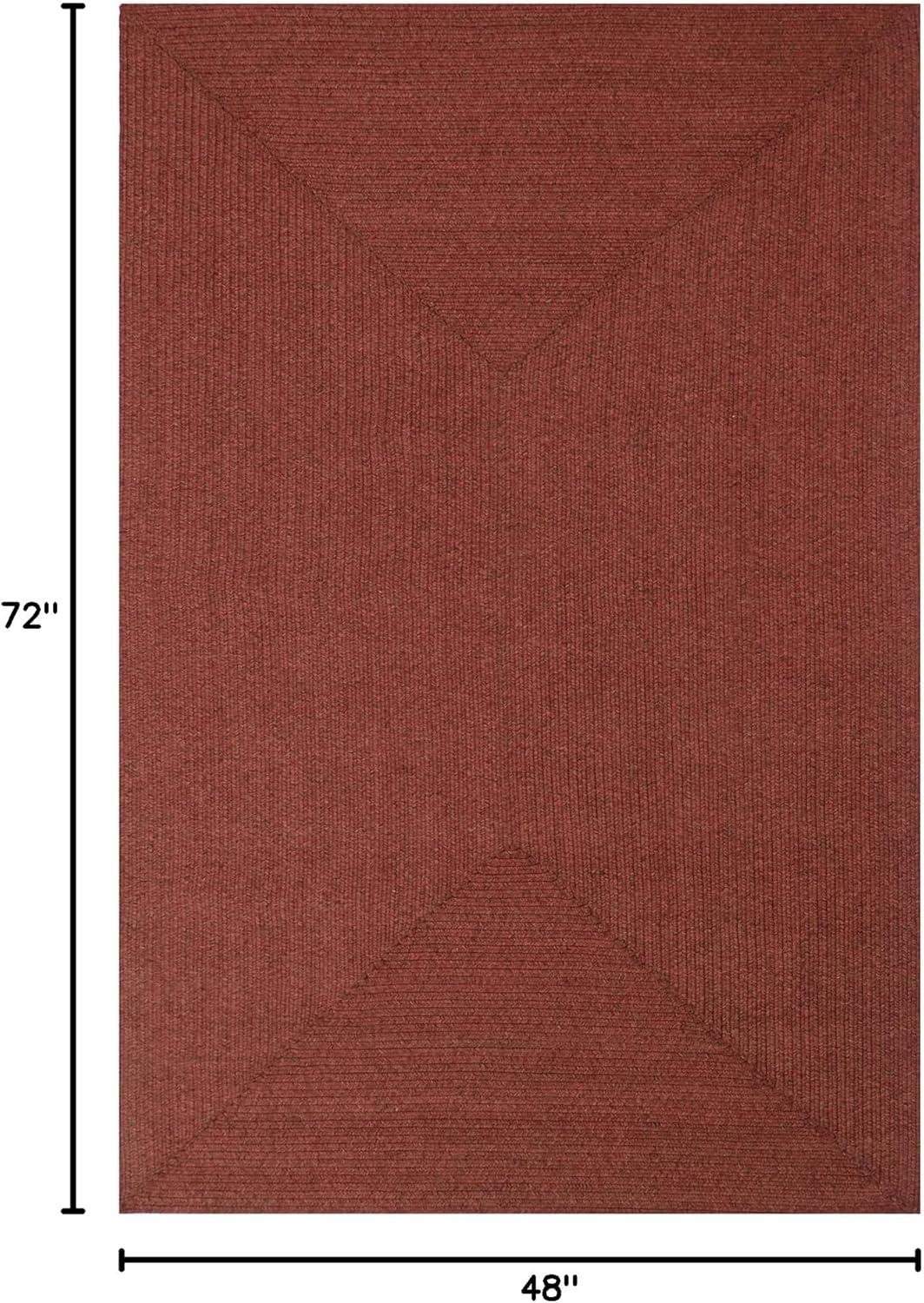 imageSuperior IndoorOutdoor Area Rug Reversible Braided Floor Decor for Living Room Kitchen Patio Front Porch Modern Boho Farmhouse Rugs Hardwood Bedroom Accessories 4 x 6 Brick