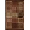 Superior Indoor Area Rug, Jute Backing, Modern Farmhouse Checkered Houndstooth, Ideal for Entry, Living Room, Kitchen, Bedroom, Hallway, Floor Cover, Natte Collection, 7′ x 9′, Red