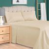 Superior 300 Thread Count Egyptian Cotton Sheet Set, Elastic Fitted Sheet, Flat Sheet, 1 Pillowcase, Twin, White(Ivory)