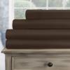 Superior 300 Thread Count Egyptian Cotton Sheet Set, Elastic Fitted Sheet, Flat Sheet, 1 Pillowcase, Twin, White(Mocha)