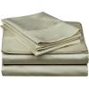 Superior 300 Thread Count Egyptian Cotton Sheet Set, Elastic Fitted Sheet, Flat Sheet, 1 Pillowcase, Twin, White(Sage)