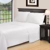 Superior 300 Thread Count Egyptian Cotton Sheet Set, Elastic Fitted Sheet, Flat Sheet, 1 Pillowcase, Twin, White(White – Stripe)