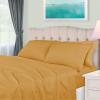 Superior Egyptian Cotton 5 Piece Sheet Set, 650 Thread Count, Modern Design, Sustainable Sheets, Ultra-Soft Basics, Solid, Deep Pocket Fitted Sheets, Flat Sheet, Pillowcases, Split King, White(Gold)