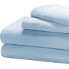 Superior Egyptian Cotton 5 Piece Sheet Set, 650 Thread Count, Modern Design, Sustainable Sheets, Ultra-Soft Basics, Solid, Deep Pocket Fitted Sheets, Flat Sheet, Pillowcases, Split King, White(Baby Blue)
