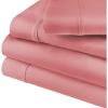 Cotton Blend Deep Pocket, Soft, Wrinkle Resistant 4-Piece Olympic Queen Bed Sheet Set, Solid White(Blush)
