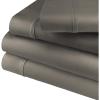 Cotton Blend Deep Pocket, Soft, Wrinkle Resistant 4-Piece Olympic Queen Bed Sheet Set, Solid White(Gray)
