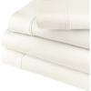 Cotton Blend Deep Pocket, Soft, Wrinkle Resistant 4-Piece Olympic Queen Bed Sheet Set, Solid White(Ivory)