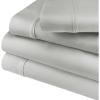 Cotton Blend Deep Pocket, Soft, Wrinkle Resistant 4-Piece Olympic Queen Bed Sheet Set, Solid White(Platinum)
