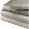 Cotton Blend Deep Pocket, Soft, Wrinkle Resistant 4-Piece Olympic Queen Bed Sheet Set, Solid White(Stone)