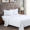 Superior 300 Thread Count Egyptian Cotton Sheet Set, Elastic Fitted Sheet, Flat Sheet, 1 Pillowcase, Twin, White(A White)
