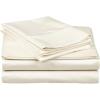 Superior Combed Cotton, 300 Thread Count; Deep-Fitting Pocket, Soft & Smooth 4-Piece King Sheet Set, Solid Pumpkin(Ivory)