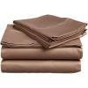 Superior Combed Cotton, 300 Thread Count; Deep-Fitting Pocket, Soft & Smooth 4-Piece King Sheet Set, Solid Pumpkin(Taupe)