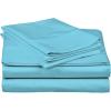 Superior Combed Cotton, 300 Thread Count; Deep-Fitting Pocket, Soft & Smooth 4-Piece King Sheet Set, Solid Pumpkin(Teal)