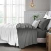 Superior Egyptian Cotton 5 Piece Sheet Set, 650 Thread Count, Modern Design, Sustainable Sheets, Ultra-Soft Basics, Solid, Deep Pocket Fitted Sheets, Flat Sheet, Pillowcases, Split King, White(Grey)