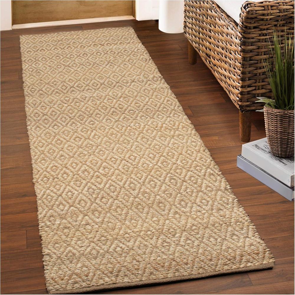 imageSuperior Diamond Jute Reversible Area Rug 2 6quot x 10 GreyIvory