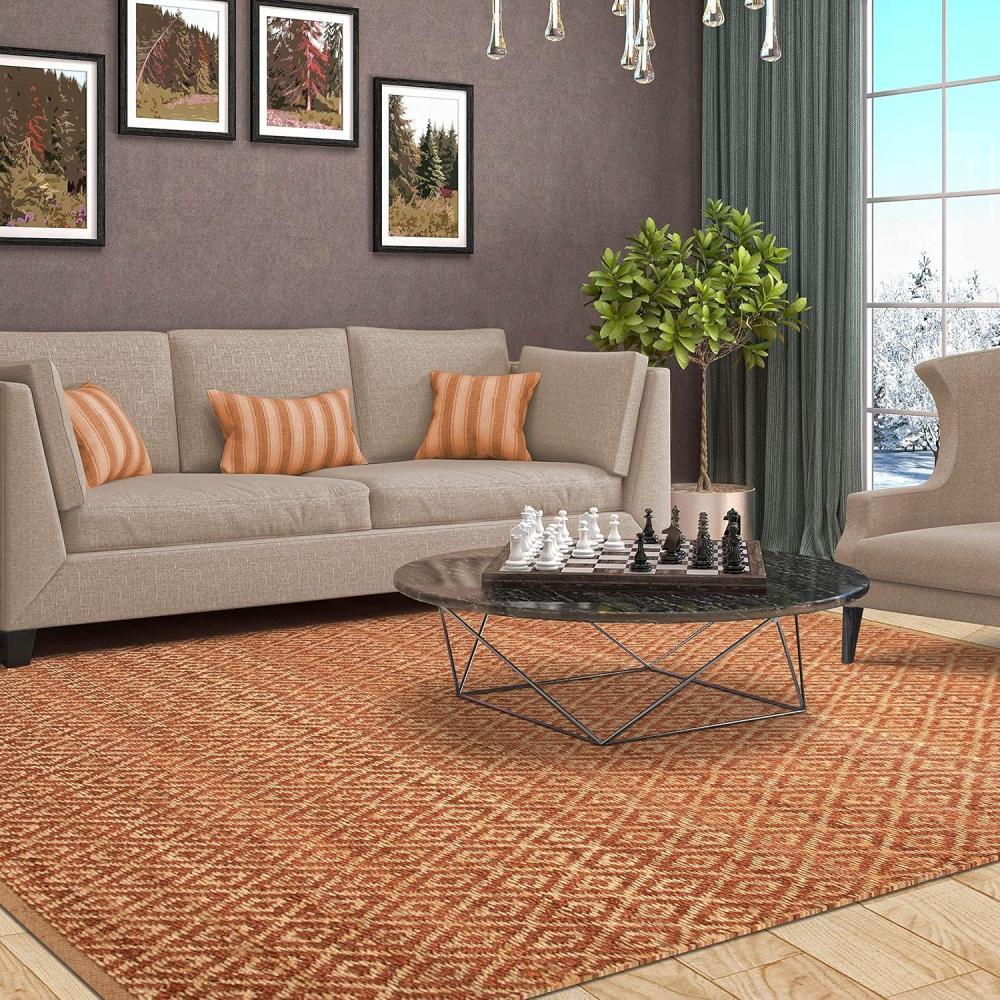 imageSuperior Diamond Jute Reversible Area Rug 2 6quot x 10 GreyRust