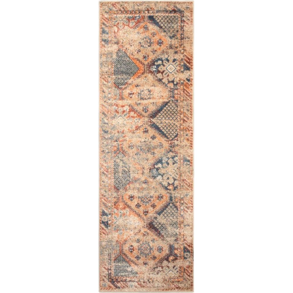 imageSuperior Indoor Area Rug Distressed Southwestern Farmhouse Floor Decor Jute Backing Boho Geometric Rug for Bedroom Entry Living Dining Room Kitchen Tyias Collection 7 10quot x 10 BeigeBeige