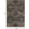 Superior Cullen Collection Area Rug, 10mm Pile Height with Jute Backing, Fashionable and Affordable Rugs, Sketched Windowpane Pattern over Watercolor Stripes – 5′ x 8′ Rug, Blue and Beige