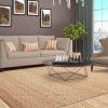 Superior Diamond Jute Reversible Area Rug, 2′ 6″ x 10′, Grey(Ivory)
