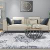 Superior Indoor Large Area Rug for Hallways, Entry, Office, Living/Bedroom, Hardwood, Tile, Floor Cover, Carpet Cover, Modern Farmhouse Floral Decor, Jacobean Collection, 2′ 7″ x 10′, Beige Brown(Grey)