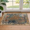 Superior Indoor Non-Slip Area Rug, Modern Overdyed Machine Washable Rugs, Home Floor Decor For Entryway, Office, Bedroom, Living/ Dining, Kitchen, Angeles Collection, Green-Beige, 5′ x 8′(Green-beige)