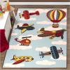 Superior Lil’ Flyer Non-Slip Area Rug, 2′ x 3′, Red-Multicolor(Red-multicolor)