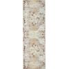 Superior Vintage Medallion Washable Runner Rug, Cotton Backing, Pet & Kid Friendly, Modern Rugs for Hallway, Living Room, Kitchen, Bedroom, Low Pile Area Rug, Dove Collection, 2′ 7″ x 12′, Cream