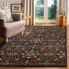 Superior Indoor Area Rug, Jute Backing, Modern Medallion Rugs for Living Room, Kitchen Floors, Bedroom, Office Floor Cover, Floral Damask Rugs, Fancy Medallion Collection, 5′ x 5′, Midnight Blue(Midnight Blue – Z)